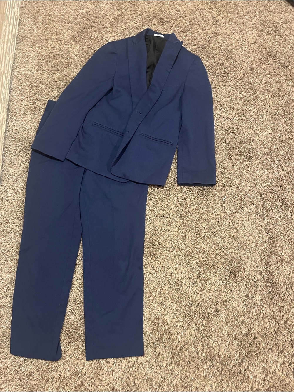 Calvin Klein Boys Navy Blue Full Suit - Picture 2 of 16